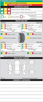 Visual Vehicle Inspection Report – 2-Part Carbonless Vehicle Checklist, Snap-Out Auto Service Forms, Fleet Maintenance Logs, Car Checkup Sheets - White & Canary 8.5"×11" - Pack of 250