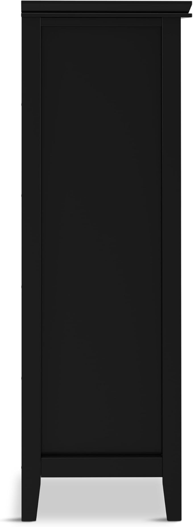 SIMPLIHOME Artisan Bookcase - 57 inch Tall 12-Cube Solid Wood Cube Organizer in Black, Transitional Storage Bookcase for Living Room, Study Room or Office with Fixed Shelves and Tapered Legs