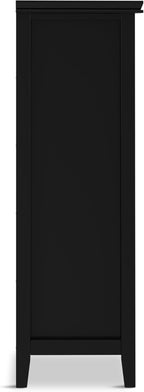 SIMPLIHOME Artisan Bookcase - 57 inch Tall 12-Cube Solid Wood Cube Organizer in Black, Transitional Storage Bookcase for Living Room, Study Room or Office with Fixed Shelves and Tapered Legs