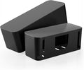 DELAMU 2 Pack Black Cable Management Box Cord Hider Box, Large Power Cord Organizer Box for Gaming Desk, Home, Office, Hide TV Wires, Router Box Hider, Floor Cord Covers, Baby & Pet Friendly