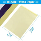 Tattoo Transfer Paper - Yuelong 100 Sheets Tattoo Stencil Paper Thermal Stencil Paper 4 Layers A4 Size DIY Tattoo Tracing Paper for Tattoo Transfer Kit Tattoo Supplies