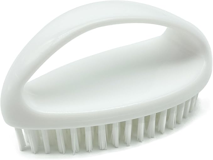 GKETN Scrub Brush for Cleaning Scrubbing Heavy Duty Stiff Nylon Bristles Cleaning Brush Multi-Purpose, White & Small Size
