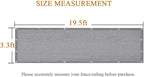 iCover 3.3x19.5ft Balcony Privacy Screen Fence, UV-Resistant Railing Fencing Cover for Porch Deck Patio Garden Backyard, Cable Zip Ties Included, Grey