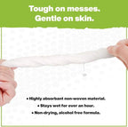 Crocodile Cloth Original Cleaning Wipes – 10 (15” x 10”) Hand & Tool Industrial Cleaning Wipes – Large Multi-Surface Cleaning Cloths, Water-Based Solution with Extreme Cleaning Power — Safe on Skin