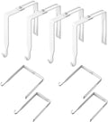 Amylove 4 Pcs Adjustable Cubicle Hanger Universal Partition Metal Cubicle Hooks Door Hanger, Adjusted to Fit Panels with 1 3/8 Inch to 3 1/2 Inch Thickness for Office Whiteboard (White)