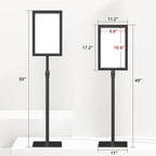 Relx Standing Sign Holder 11 x 17, Adjustable Pedestal Sign Stand, Double-sided Floor Signage Stands for Outdoor Indoor Poster Display
