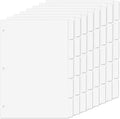 Binder Dividers for 3 Ring Binder, 1/5 Cut Tabs, Letter Size, Blank Write On Page Dividers with 5 Big Tabs for School Office Home, 8 Sets, 40 Dividers, White