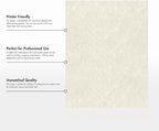 LUXPaper 8.5" x 11" Paper | Letter Size | Cream Parchment | 60lb. Text | 1,000 Qty