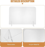 ELAYARD 5pcs Acrylic Desktop Whiteboards Clear Writing Message Boards Simple Transparent Memo Boards for Office Home School Use