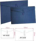 10pcs A4 Kraft Paper Envelopes Portfolio Foolscap File Folders Document Folder with String Fastener Closure Wallet Pockets File Bags Storage Pouch Paperwork Organizer Bag for Office School Home