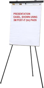 Lightweight Aluminum Flip-Chart Presentation Easel, 70 Inches, Black