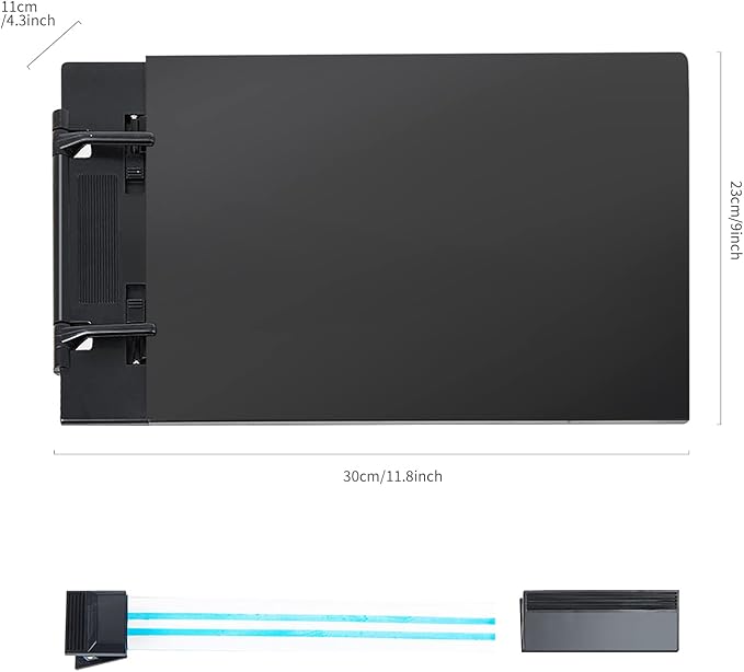 Lihaobm Desktop Document Book Holder, Document Paper Holder for Typing with 7 Adjustable Positions and Highlight Text Bar for A4 Paper Music Book, Black