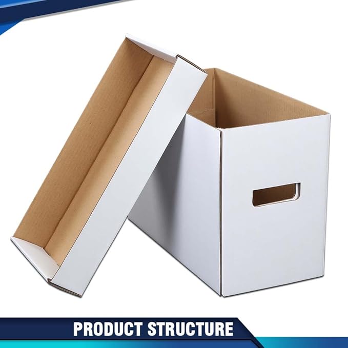 PIT66 3 Pack Comic Book Storage Comic Book Box Holds 150-175 Comics Collapsible and Stackable Comic Short Box Moistureproof Comic Box Stackable Archival Cardboard