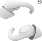 Afflatus Ear Plugs for Sleeping Noise Cancelling, 2 Pairs (S+L) Comfortable Reusable Noise Reduction Ear Plugs, Earplugs for Sleep, Snoring Light Grey
