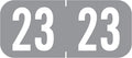 2023 MINI Year Stickers, Doctor Stuff 2023 Chart Stickers, Gray Colored, Tab 1287 Style, USA Made Year Labels for End Tab File Folders, 500/Roll, 1 Roll, 1/2" x 1-1/8"