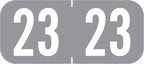 2023 MINI Year Stickers, Doctor Stuff 2023 Chart Stickers, Gray Colored, Tab 1287 Style, USA Made Year Labels for End Tab File Folders, 500/Roll, 1 Roll, 1/2" x 1-1/8"