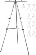 Lightweight Aluminum Flip-Chart Presentation Easel, Silver (10 Pack)