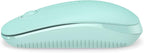 VssoPlor Wireless Mouse, 2.4G Slim Portable Computer Mice with Nano Receiver for Notebook, PC, Laptop, Computer (Mint Green)