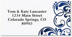 Colorful Images Imperial Blue Foil Metallic Return Address Mailing Labels, Personalized with Names & Addresses, Set of 144 Custom Self Adhesive, Easy Peel Flat Label Sheets, 1-⅛ ”x 2-¼” Size