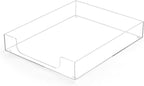 AZFUNN Acrylic Letter-Size Tray, Sturdy Heavy-Duty Clear Printer Paper Tray, Single-Tier Stackable File Storage Organizer for Office Home (1, Clear)