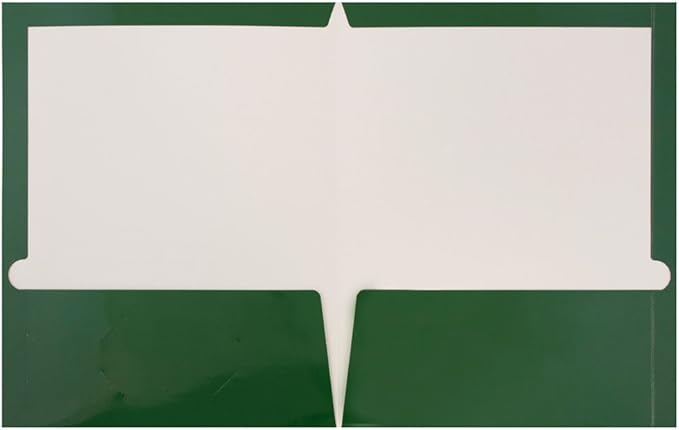 JAM PAPER Laminated Two Pocket Glossy School Folders - Letter Size - High Gloss Green - Bulk 100/Box