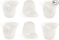 Eumyviv Bell Shaped Alabaster Glass Lamp Shade Replacement with 1-5/8-inch Fitter Opening for Ceiling Fan Light Kit Wall Sconce Pendant Light Fixture (6pcs Alabaster Glassed)