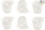 Eumyviv Bell Shaped Alabaster Glass Lamp Shade Replacement with 1-5/8-inch Fitter Opening for Ceiling Fan Light Kit Wall Sconce Pendant Light Fixture (6pcs Alabaster Glassed)