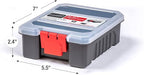 Mini Parts Organizer Box – Small Hardware Storage Case with 6 Compartments & Divider – Compact Nylon Container for Screws, Beads, Tackle, or Travel Toolbox