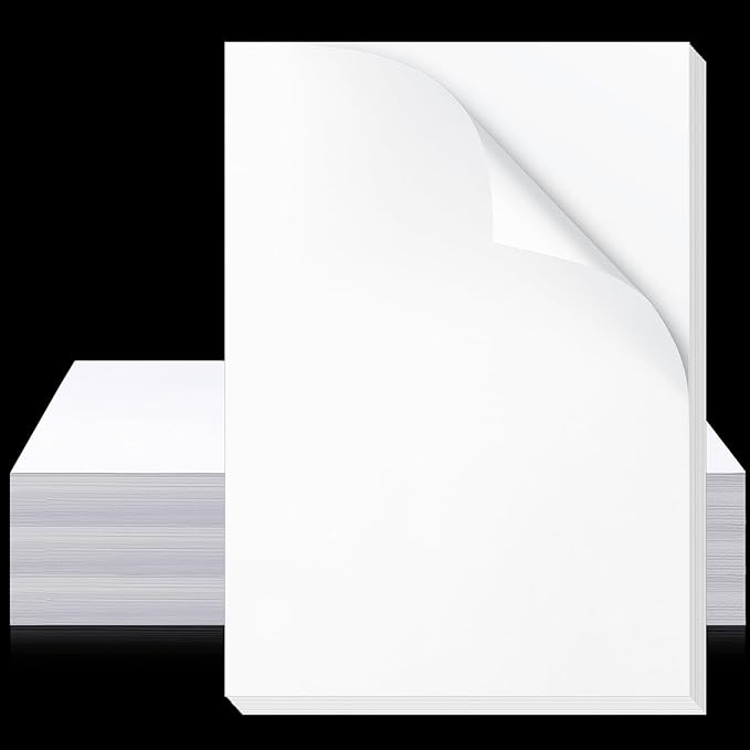 Gersoniel 100 Pcs Printer Paper 11 x 17 Inch Copy Paper 52 lb Glossy Paper Heavy Weight Cardstock Tabloid Paper Heavy Card Stock for Presentation Laser Back to School Office Supplies(White)