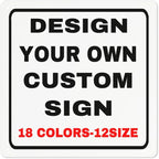 Custom Outdoor Metal Personalized Sign With Your Photo, Text, Logo - Decorative Wall Sign for Business, Workplace, Office, Home
