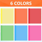 Feifeiya 48 Pack Plastic Report Covers with 3 Prongs Presentation Folders Bulk, 100 Sheet Capacity, Clear Front Report Covers for Presentation Document Paper School Office Supplies (Bright Colors)