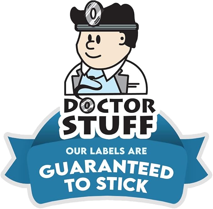 2023 Year Stickers, Doctor Stuff 2023 Chart Stickers, Fluorescent Yellow Colored, USA Made Year Labels for End Tab File Folders, 500 Labels per Roll, 1 Roll, 3/4" x 1-1/2"Fluorescent Yellow Colored