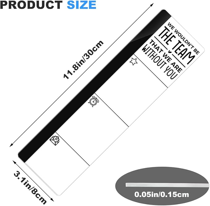 Computer Monitor Memo BoardHoldI We Wouldn't Be The Team That We are Without You Logo Monitor Message Board Sticky Notes Office Desk Accessories for Send Friends and Colleagues Gifts