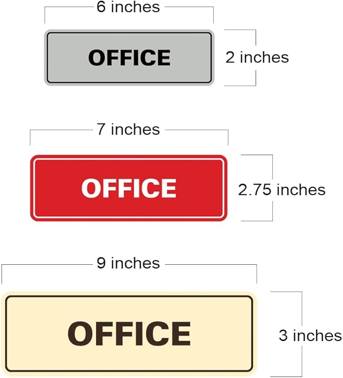 Signs ByLITA Standard Office Sign - Professional Business Signage - Easy to Install (Black) - Small 10 Pack