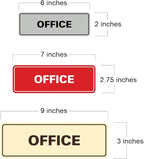 Signs ByLITA Standard Office Sign - Professional Business Signage - Easy to Install (Black/Gold) - Small 1 Pack