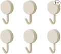 DHDestined Fateful 6 Pack Adhesive Hooks Cute Utility Hooks, Key Hooks for Wall Decorative, for Hanging Hat, Towel, Key, Towel Hook Wall Mount for Home, Kitchen, Bathroom, Office(White)