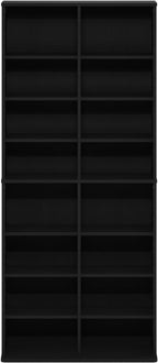Furinno Jaya DVD Shelf, 16-Shelf Wide CD Rack, Media Shelf with Adjustable Shelves, 8 x 2 DVD Storage Cabinets for CD Blueray Game Disc, Easy Assembly, for Living Room, Home Office, Americano
