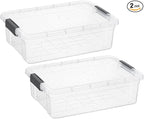 Superio Storage Bins with Lids, Clear Plastic Containers for Organizing, Stackable Totes, BPA Free, Odor Free, Organizer Boxes for Home, and Dorm (2 Pack, 22.75 Qt)