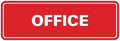 Signs ByLITA Standard Office Sign - Professional Business Signage - Easy to Install (Red) - Small 1 Pack