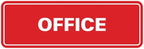 Signs ByLITA Standard Office Sign - Professional Business Signage - Easy to Install (Red) - Small 1 Pack