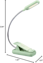 VAVOFO Rechargeable Book Light for Reading in Bed Kids, 7 LED Reading Light with 9-Level Warm Cool White Daylight, Eye Care Lamp with Power Indicator for Bookworms (Avocado Green)