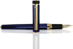 Dryden Designs Fountain Pen Medium Nib Gift Pouch - with 24 Ink Cartridges - MCM (Deep Blue)