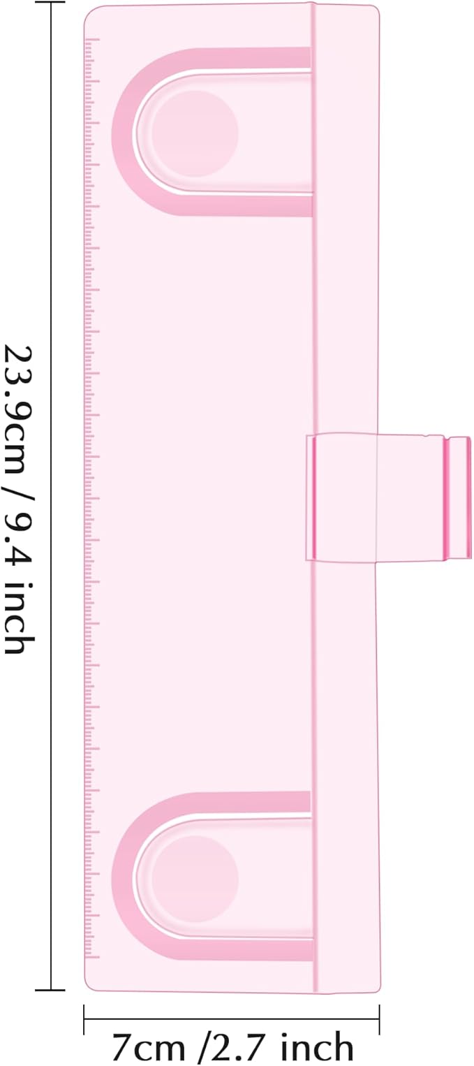 Keenjorika 2PCS Multifunctional Monitor Documents Holder, Pink Acrylic Board with Clips, Desktop Message Board for Office with Sticky Note, Monitor Documents Holder (Pink)