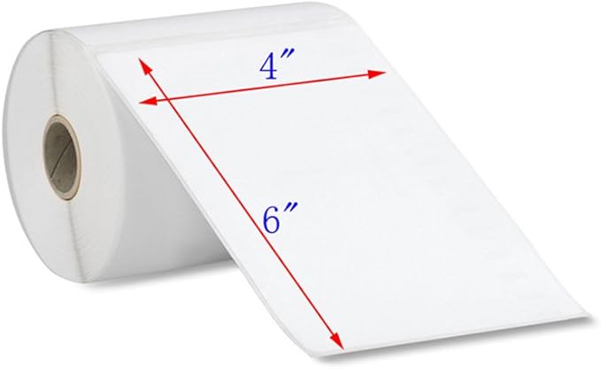 MFLABEL 4x6 Thermal Shipping Labels - 500 Rolls of 250, Perforated & Smudge-Proof Direct Thermal Labels Compatible with Rollo, Zebra, Munbyn |for Amazon USPS UPS FedEx Shopify (Not for Dymo/Brother)