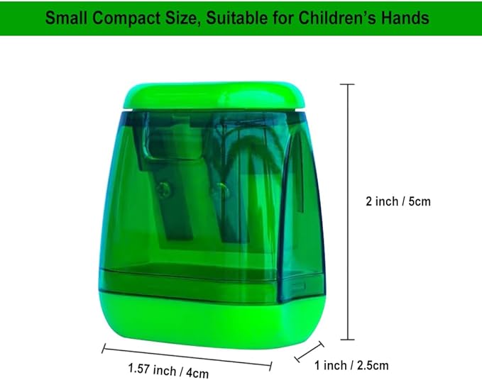 Colored Manual Pencil Sharpeners in Bulk, BOPART 24pcs Small Handheld Pencil Sharpener Dual Holes with Lid for Kids Adults at Classroom School Office Home (4Pcs Sharpeners - D)