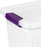 Sterilite 6-Pack 27 Quart ClearView Latch Box, Stackable Organizer Bins with Latching Lids - Clear Plastic Organization Containers for Closet, Bedroom, Shelving Units and Everyday Home Storage