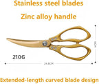 Large Ribbon Cutting Scissors,Heavy duty gold stainless steel scissors,With scissors and a pair of white gloves,Suitable for Ribbon-Cutting,Office,Home,and Crafts, Right/Left Handed (9.76 inches)
