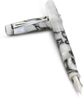 FPR Himalaya V2-Chrome Ultra Flex Nib Pen - Twist-Style Converter Filled Calligraphy Pens for Writing - Fancy Pens for Men & Women - Flex Fountain Pen w/Metal Clip & Cap Ring (Taj Mahal Acrylic)