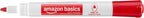 Amazon Basics Low-Odor Dry Erase Whiteboard Markers, Fine Tip, Red, 36 Count