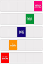 Office Door Sign,Do Not Disturb/Please Knock/Out of Office/in a Meeting/Working Remotely Sign, That Lets Others Know Whether You're Available Or Not-Acrylic,(10" X3", Silver)